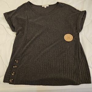 Olive Green Button-Detail Women's Sweater